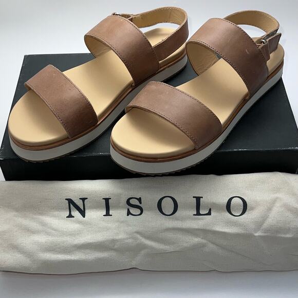 Nisolo Go-To Flatform Sandal Women's Size 7.5, New in Box - Picture 1 of 10